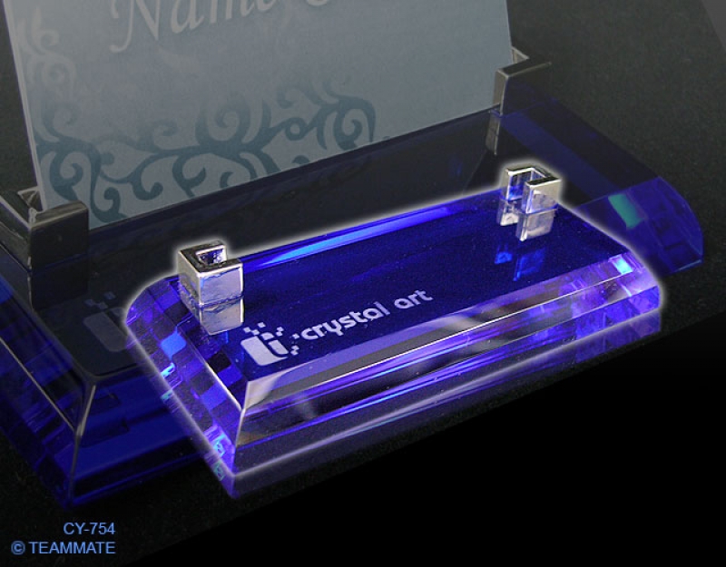 藍水晶名片座  Blue Crystal Name Card Holder 