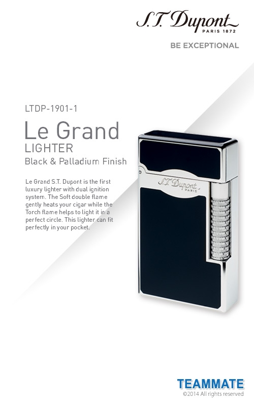 LTDP-1901-1 法國都彭LeGrand系列 黑色打火機