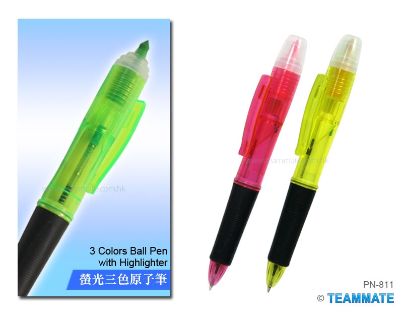 PN-811 螢光三色原子筆