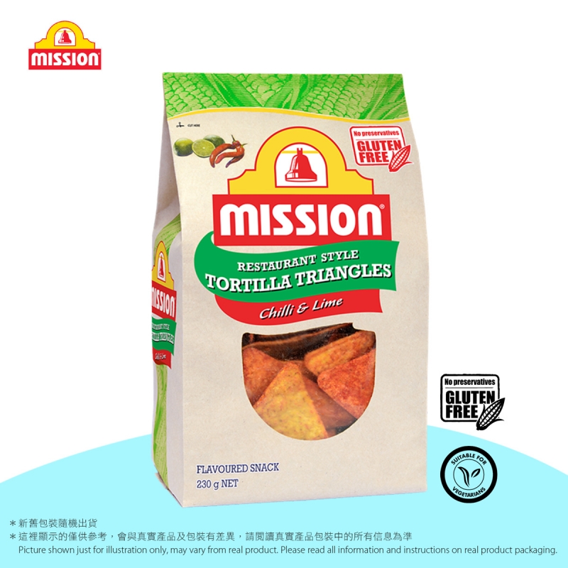 香辣青檸粟米墨西哥脆片  Mission Chips - Chilli & Lime Corn Chip 