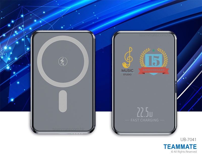 磁吸無線移動電源 ｜行動電源 |公司禮品|贈品訂制 Magnetic Wireless Charger Power Bank (5000mAh) 