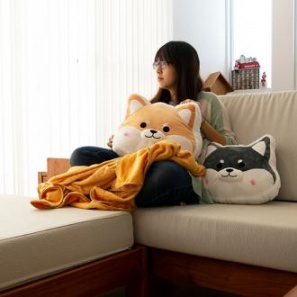 Pillow Blanket 抱枕毛毯   R1641