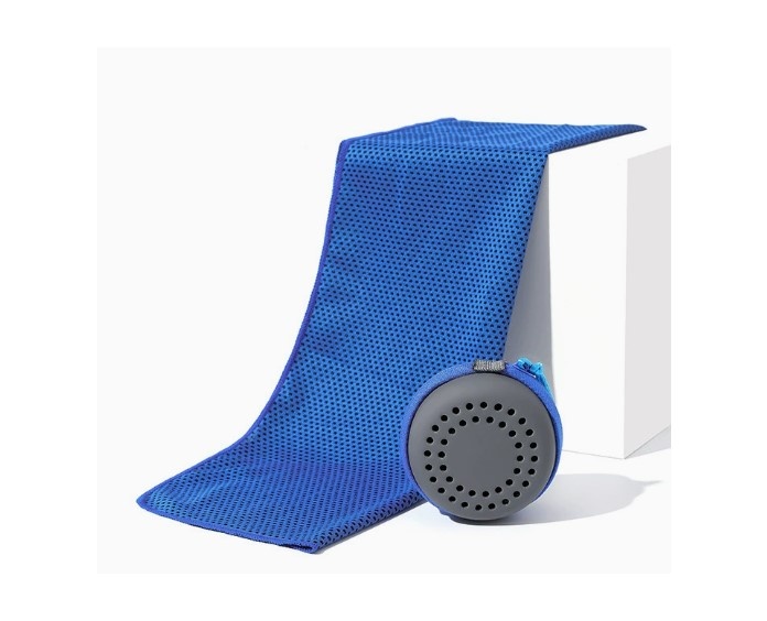 Cooling Long Towel with Round Mesh Pouch