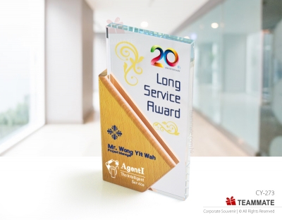 木座水晶獎座 ｜長期服務獎｜客制化企業禮品 Crystal Trophy 