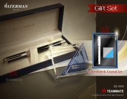 VIP套裝禮品 | 水晶名片座配威迪文筆Waterman Pen  Gift Set (Waterman Pen + Crystal Name Card Holder) 