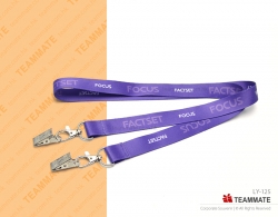 彩色頸繩連兩個旋轉扣及夾 ｜頸繩訂造｜推廣贈品 Color Lanyard with two Swivel Lobster Clasp and Clips 