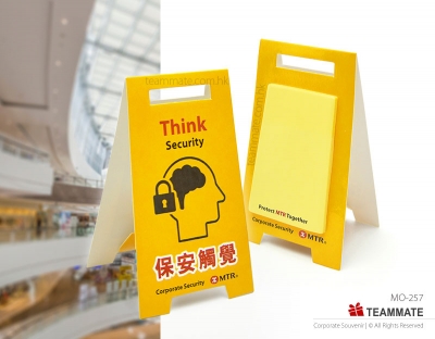 特別造型告示貼 ｜廣告便條貼｜客製化贈品｜小心地滑便利貼 Sticky Memo Pad with Stand ｜Restick Pad