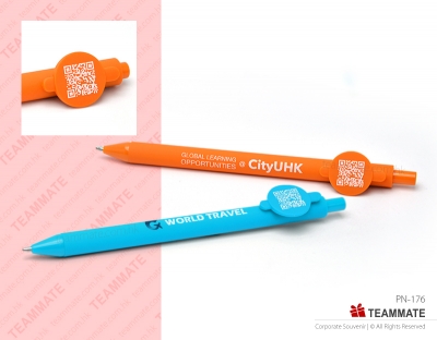 二維碼廣告筆 ｜訂製廣告筆｜QR Code筆｜宣傳禮品 Plastic Pen with QR Code ｜QR Code Pen