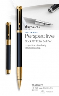 威迪文遠景純黑金夾寶珠筆  Waterman - Perspective Black GT Roller Ball Pen 